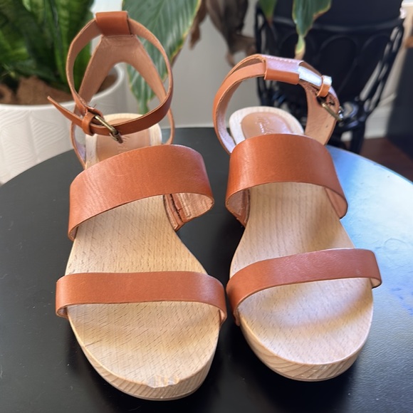 Madewell cognac clog sandals size 8 - Picture 3 of 5